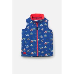 Gilet - Alex - FARM - NAVY - Tractor with red lining  - last 6-7, 7-8y