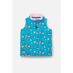 Gilet - ALEX - FARM - TEAL - with pockets - last 5-6, 7-8y