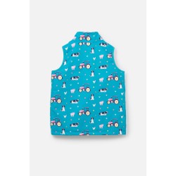 Gilet - ALEX - FARM - TEAL - with pockets - last 5-6, 7-8y