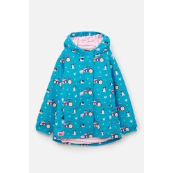 COAT - FARM - FREYA - FARM - Teal Farm  with pink stripe lining - 5-6, 6-7, 7-8y 