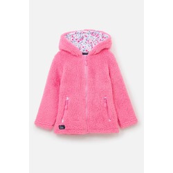 Hoody - PLAIN - PINK - Gracie - Zipped Sherpa Fleece - Blush