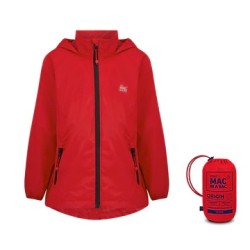 JACKET - Light Packable - RAIN - RED - 2-4y and  5-7y