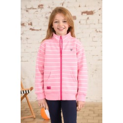 Sweatshirt - Stripe - AVA - Blush Pink - zip and two pockets 