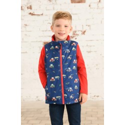 Gilet - Lighthouse - Alex - NAVY FARM - Navy Tractor with red lining 