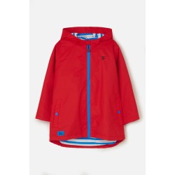 COAT - PLAIN - RED - Ethan - Blue stripe lining 