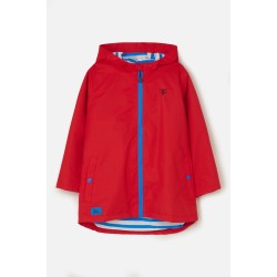 COAT - Ethan - RED with blue stripe lining 