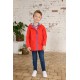 COAT - Ethan - RED with blue stripe lining 