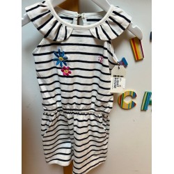 Trousers - Dungarees Playsuit Romper - LIGHHOUSE - Penelope - Cloud navy stripe with flowers