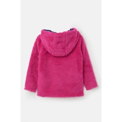 Hoody - PLAIN - PINK - Gracie - Zipped Sherpa Fleece - BRIGHT