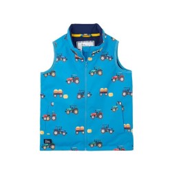 Gilet - ALEX - FARM - Blue Tractor and Hay bales trailer
