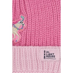 Hat - Winter - Bobble - HORSE  - Pink - 2-4 y last size