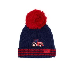 Hat - Winter - Bobble - RED - Tractor - 2-4 yr and 5-10 yr - last size