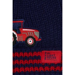 Hat - Winter - Bobble - RED - Tractor - 2-4 yr and 5-10 yr - last size