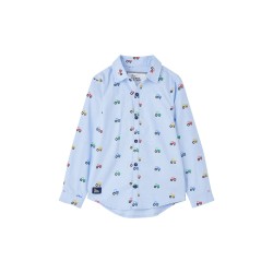 Top - Shirt - CHARLIE - chambray - TRACTORS