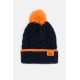 Hat - Lighthouse - Bobble - Winter Hat - Navy and Orange - 2-4y - last size 