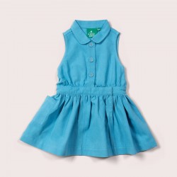 Dress - LGR - Blue Moon Pinafore Dress with buttons and pockets