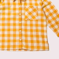 Top - SHIRT - LGR - CHECK - Golden Yellow  -  OUT and ABOUT