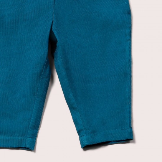 Trousers - CORDS - LGR - Soft deep blue corduroy with adjustable waist drawstring 