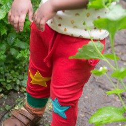Jogger - STAR -Leggings - Red - LGR - Knee Patch Stars - STAR