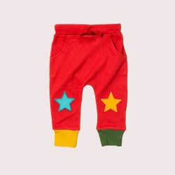 Trousers - Joggers - LGR - Red - Knee Patch Stars
