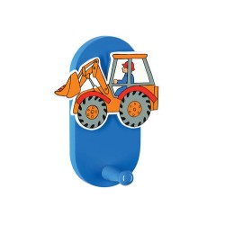 Kids bedroom accessories - HOOK - CLOTHES OR BAG HOOK - Digger 
