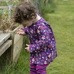 Dress - Piccalilly - Purple with Dropped Hem - Woodland treasures 