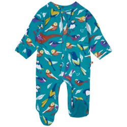 Babygrow - Piccalilly - Organic Cotton -  Footed Sleepsuit - British Birds - 0-3m  SALE