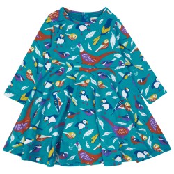 Dress - SKATER - Birds - Long sleeves - Piccalilly - Skater - Birds - British Birds
