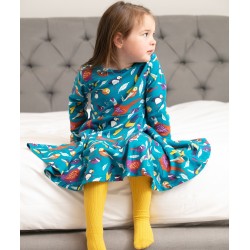 Dress - SKATER - Birds - Long sleeves - Piccalilly - Skater - Birds - British Birds