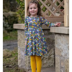 Dress - SKATER - Rainbow - Long sleeves - Piccalilly - WEATHER - Cosmic Purple - last two