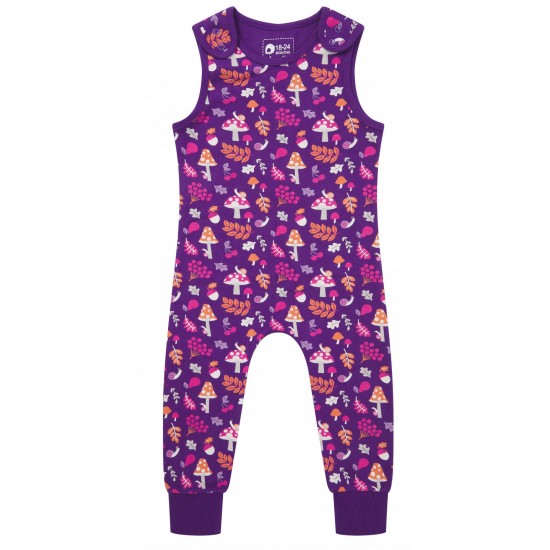 Trousers - Dungarees - Piccalilly - Purple Woodland Treasures 