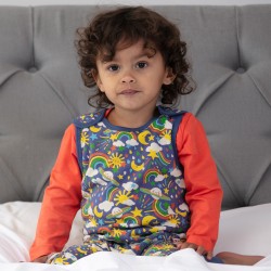 Trousers - Dungarees - Piccalilly - Purple Star Rainbow  Cosmic Weather 