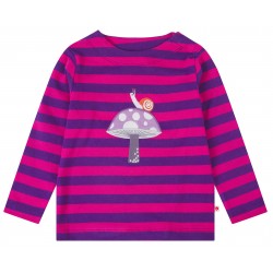 Top - Piccalilly - Toadstool - Purple Woodland Treasure Stripes