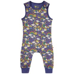 Trousers - Dungarees - Piccalilly - Purple Star Rainbow  Cosmic Weather 