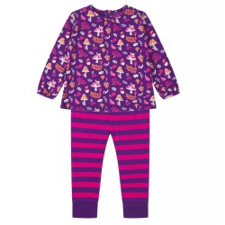 Set - WOODLAND - 2pc - Piccalilly - Purple  Woodland treasures Top and Leggings -  last size 6-12m