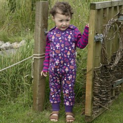 Trousers - Dungarees - Piccalilly - Purple Woodland Treasures 