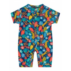 Babygrow - Romper - SUMMER - Piccalilly - SHORTIE - TROPIC - leopards  and other animals -  flash no return offer