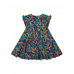 Dress - SKATER - Animals - Short sleeves - Piccalilly -TROPIC - clearance