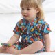 Babygrow - Romper - SUMMER - Piccalilly - SHORTIE - TROPIC - leopards  and other animals