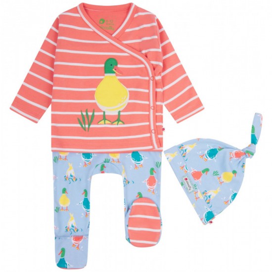 Babygrow set - DUCK - 3pc - Piccalilly - DUCK - Ducks days - top, leggings and hat - UNISEX  