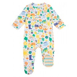 Babygrow - Piccalilly - Zipped - Garden and sunshine -  potting shed