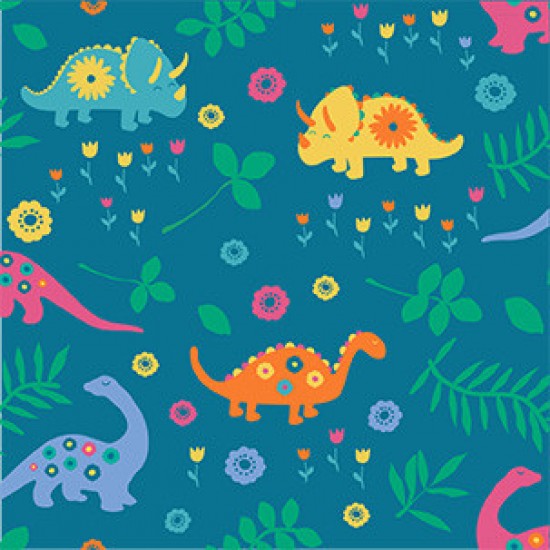 Dress - Piccalilly - Dinosaurs - rainbows (matching top and pants also available)