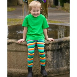 Leggings - Stripes - Piccalilly - Rainbow stripe