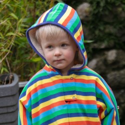Poncho - Piccalilly - Kids Sherpa fleece - Rainbow Stripe - Small (6-18 months) and Large (4-5 years)  - UNISEX - last 2 sizes