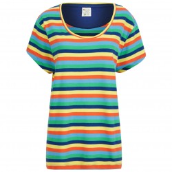 ADULT - TOP - Piccalilly - RAINBOW STRIPE - Small (fits 8-10) , Medium (fits 12-14) , Large (fits 16-18) - - flash no return offer