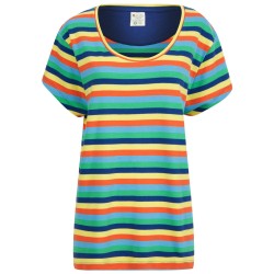 ADULT - TOP - STRIPE - Piccalilly - RAINBOW STRIPE 