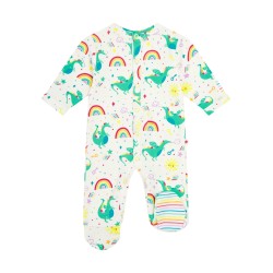 Babygrow - DRAGON - Piccallily - WHITE Dragon - UNISEX 