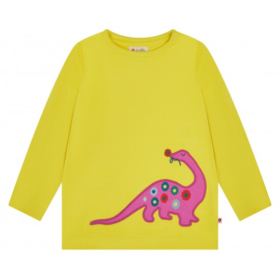 Top - Piccalilly - Dinosaurs - Yellow 