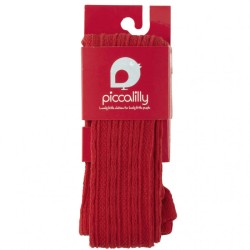 Tights - Piccalilly - Cable knit - Poinsettia red - sale
