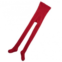 Tights - Piccalilly - Cable knit - Poinsettia red - sale